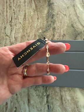 Givenchy Rose Gold Tone Stud-Accent Bangle Bracelet
